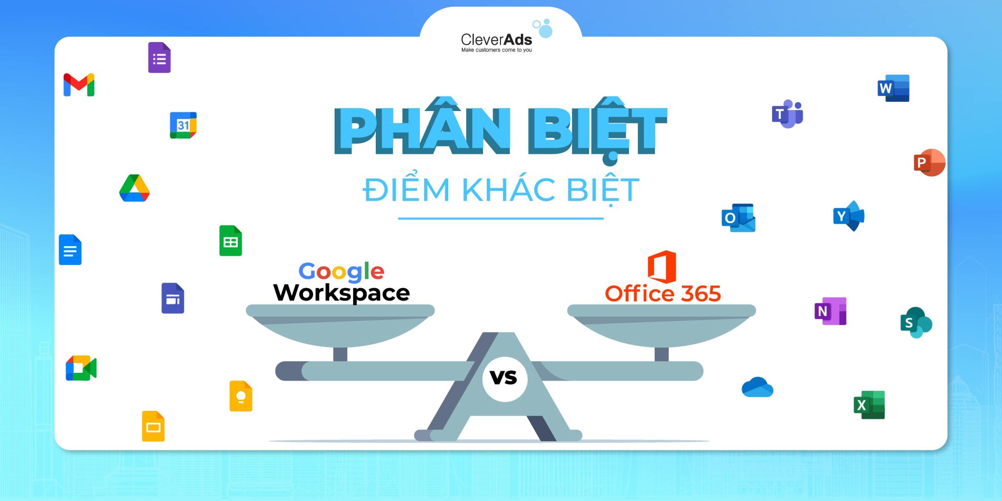 Điểm khác biệt giữa Google Workspace và Office 365