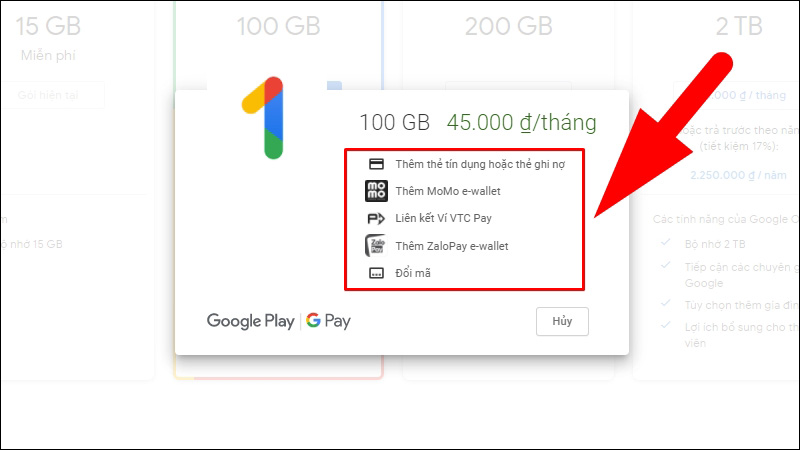 Nâng cấp Google Drive