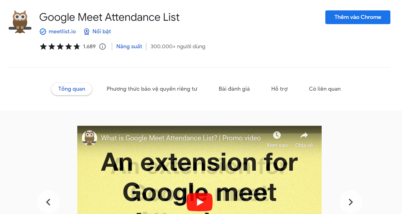 Google Meet extension 