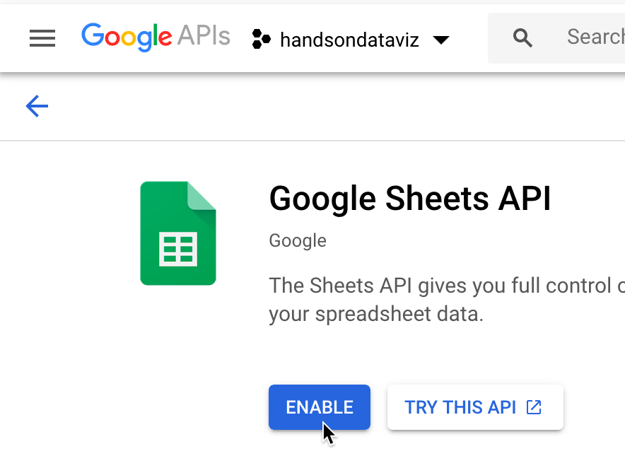 Google Sheets API